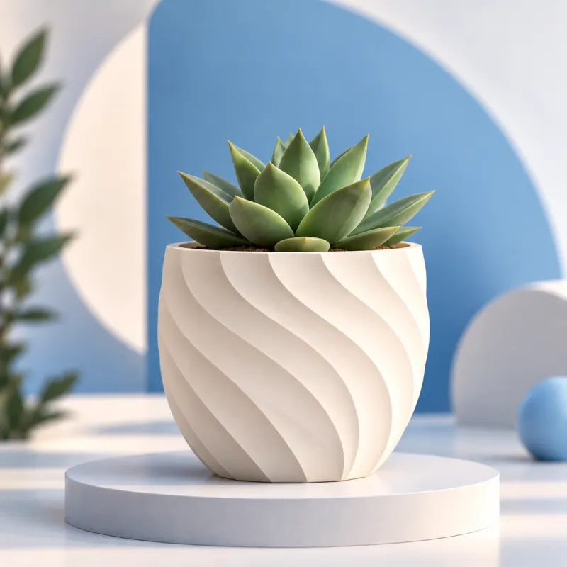 3D-gedruckte Pflanzentöpfe